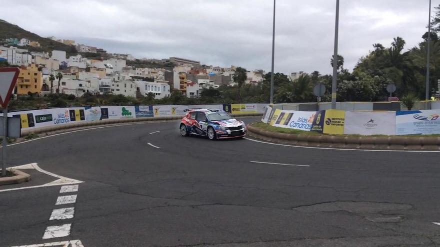 Rally Islas Canarias 2018, en la rotonda de Arucas. Penúltimo tramo