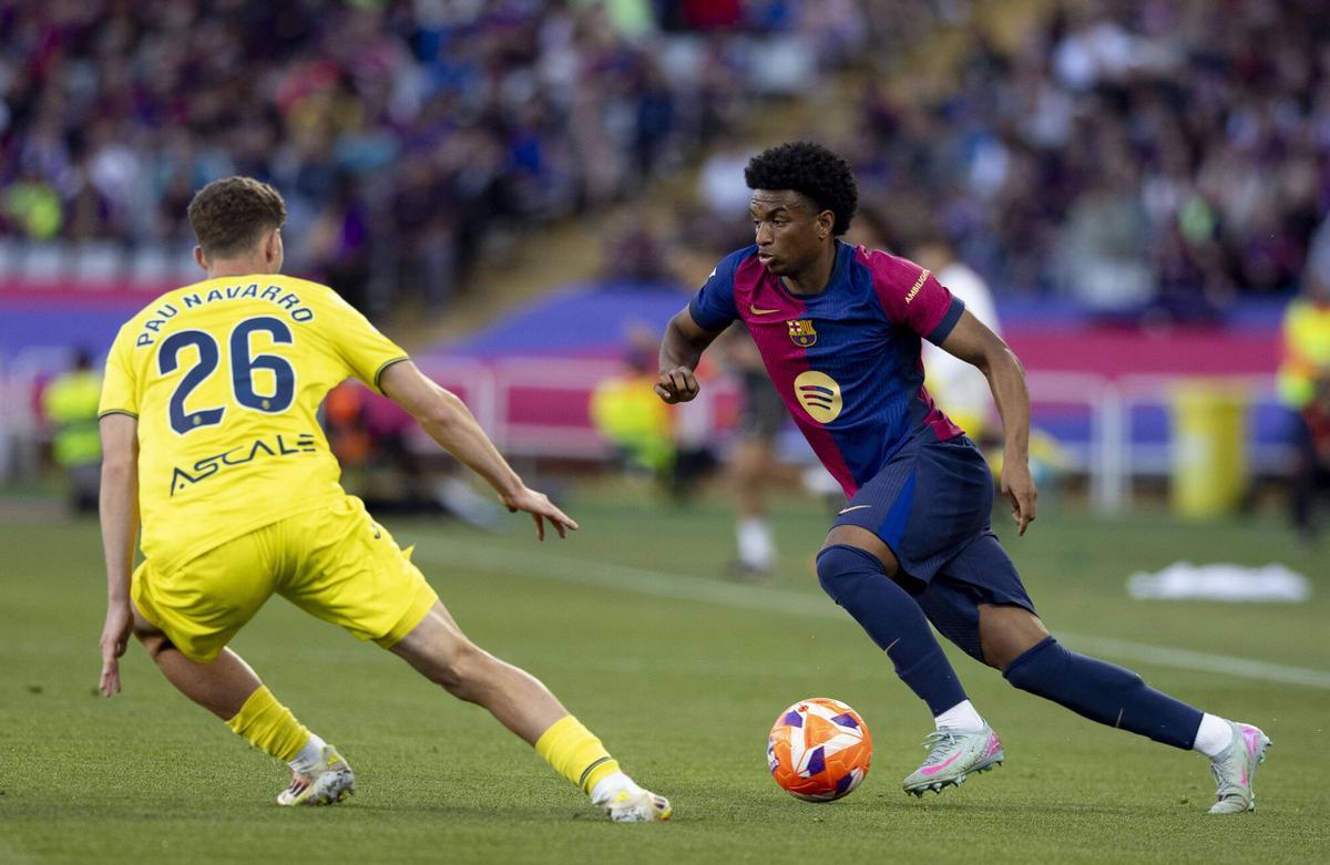 Balde, en una acción del último Barça - Villarreal