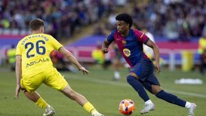 Balde, en una acción del último Barça - Villarreal