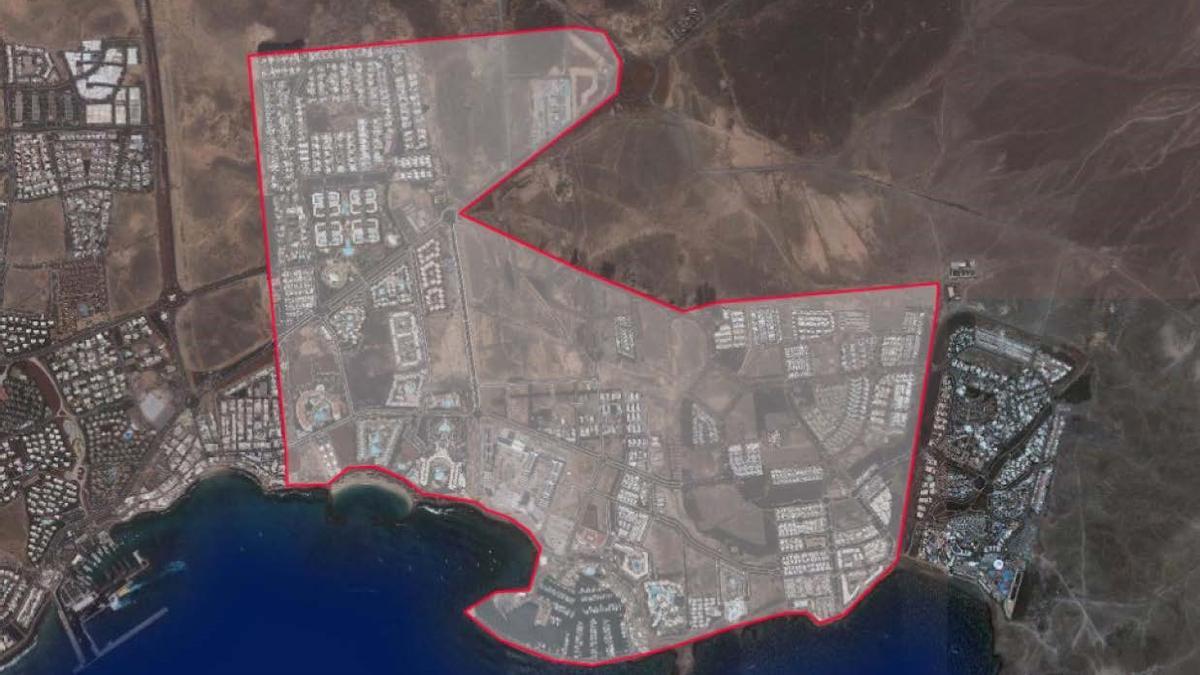 Zonas afectadas por el corte de agua programado para el jueves 13 de abril en Playa Blanca (Yaiza).