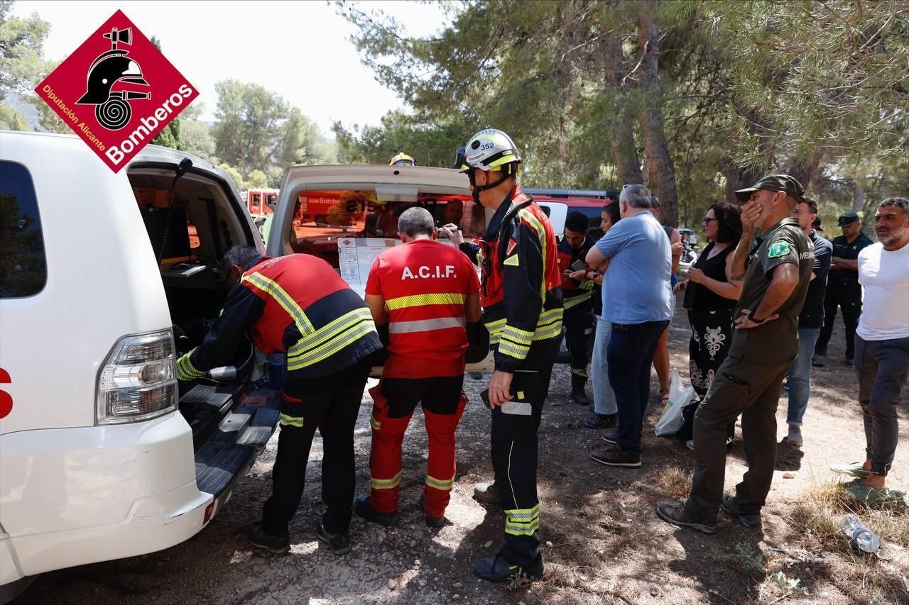 Incendio en el paraje de San Pascual en Ibi