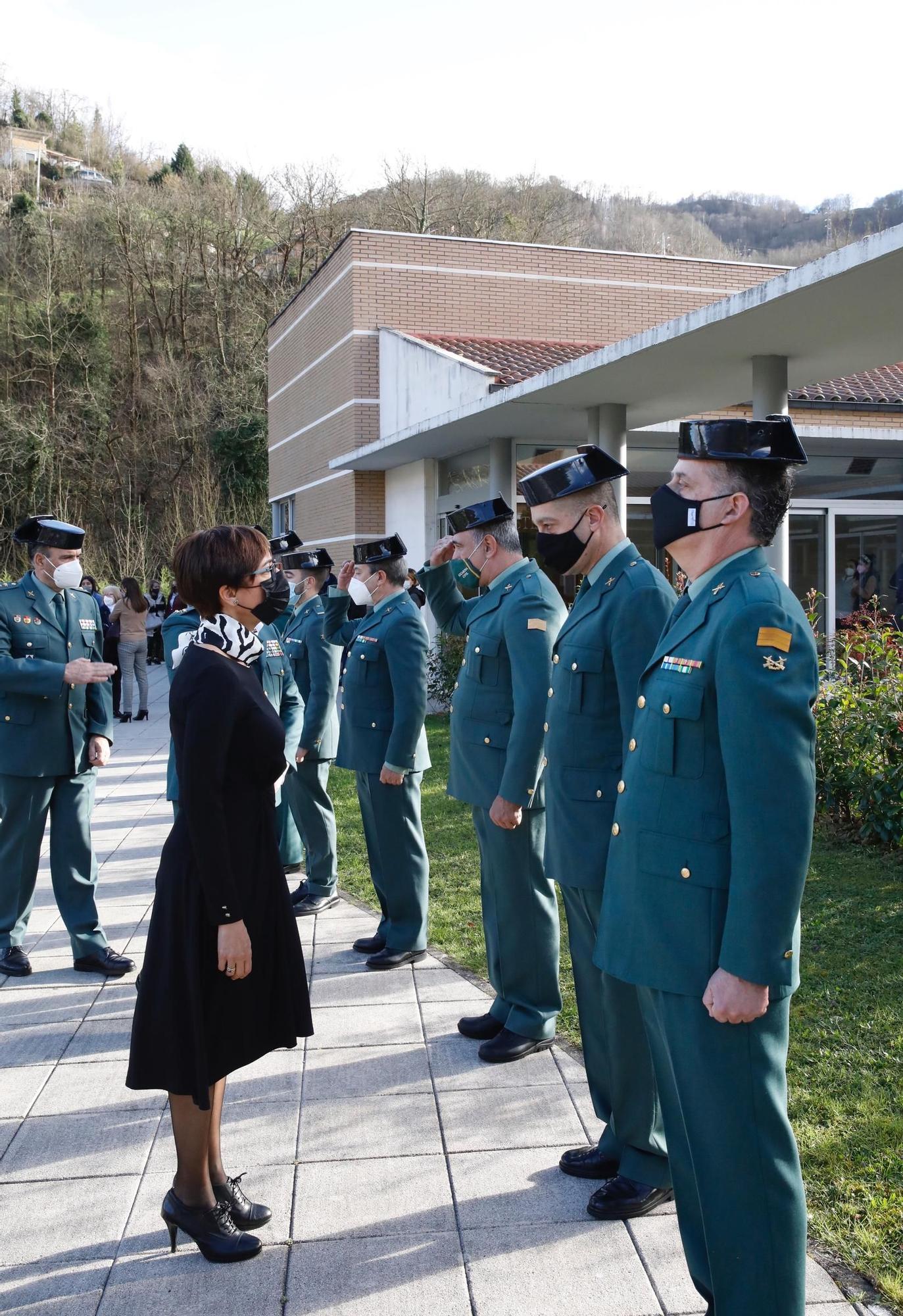 Despedida en el tanatorio al guardia civil atropellado en Mieres