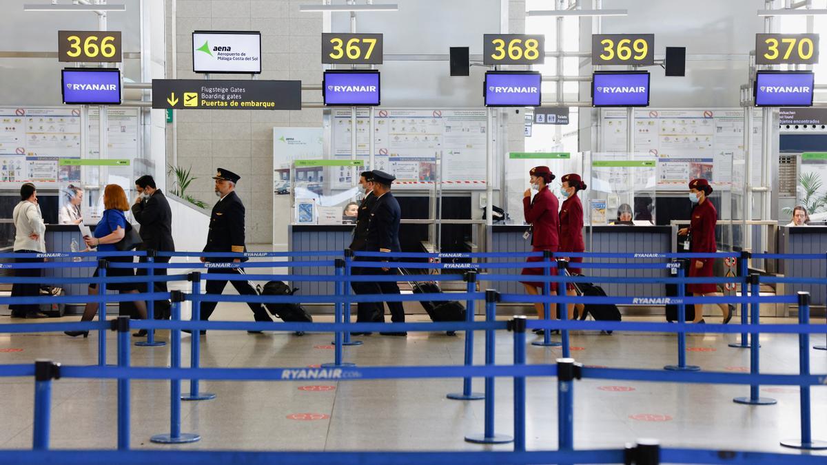 Aeropuerto de Málaga con huelga de tripulantes en Easyjet y Ryanair.