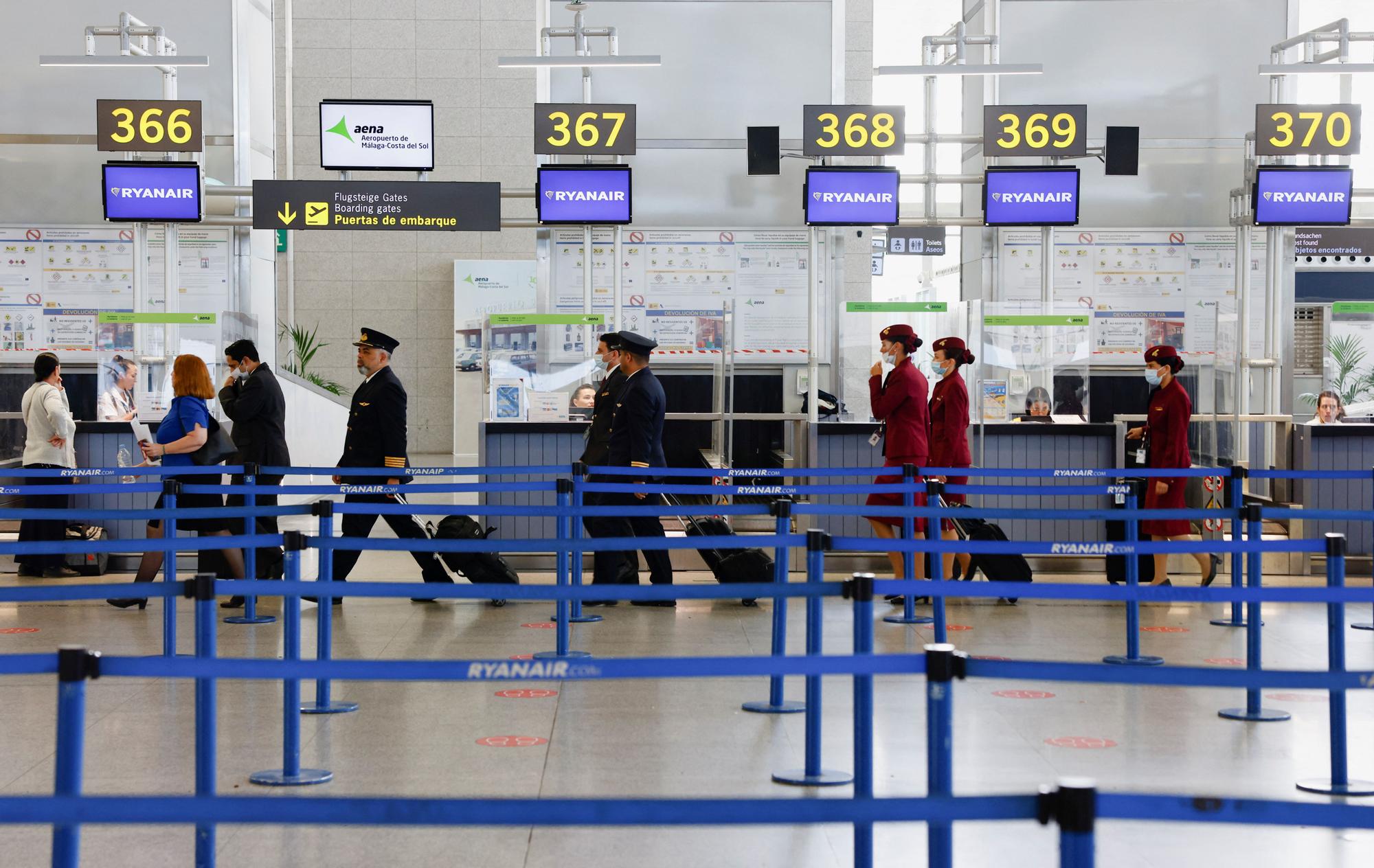 1 de julio en el aeropuerto de Málaga con huelga de tripulantes en Easyjet y Ryanair