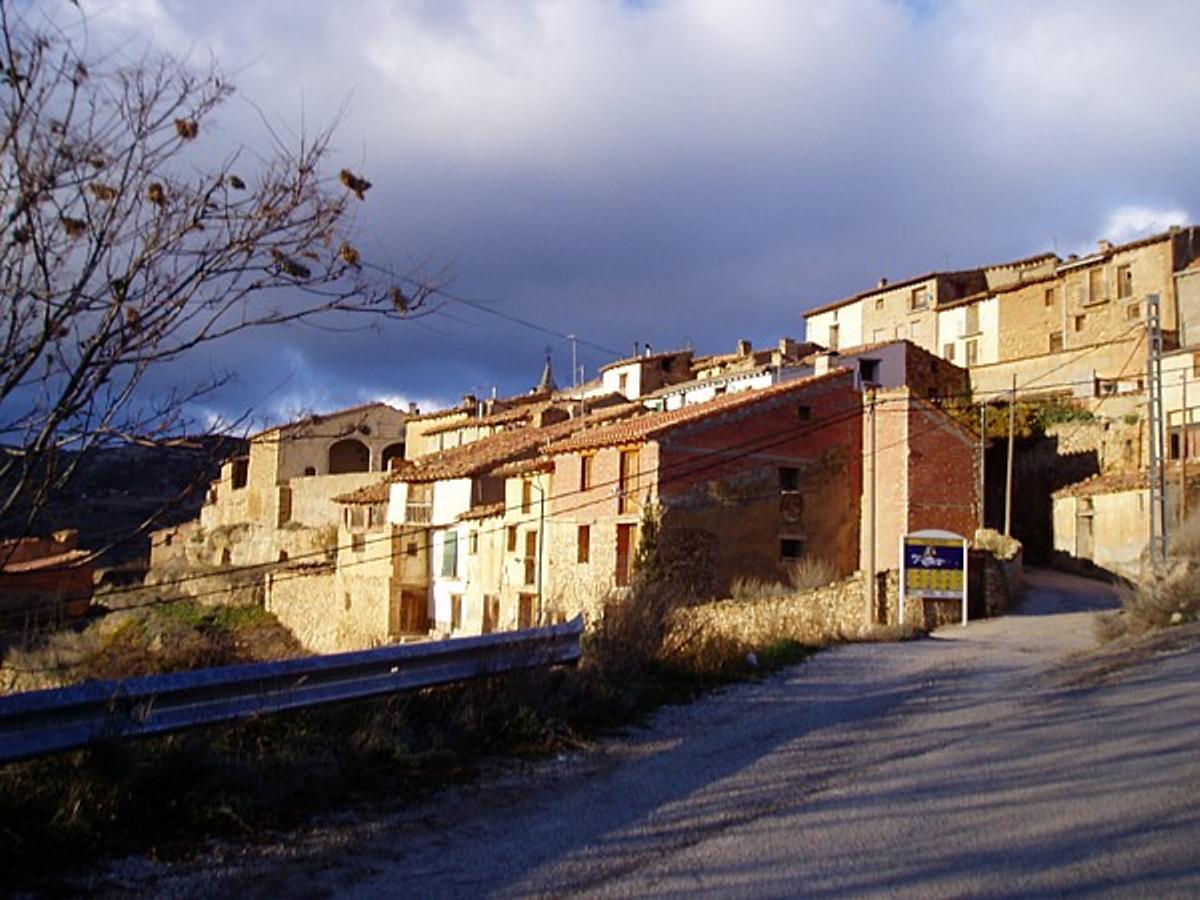 Vista general del municipio de Tronchón (Teruel)