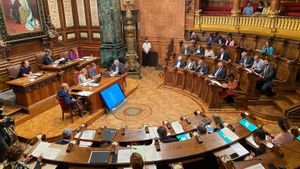 Pleno del Ayuntamiento de Barcelona.