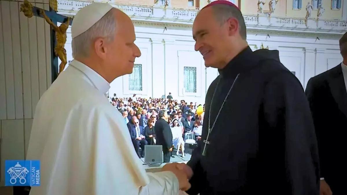 Encuentro entre el Papa León XIV y el abad Manel Gasch, el 1 de octubre del año pasado