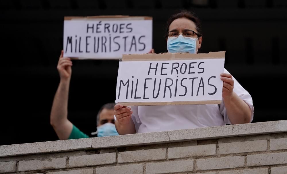 Protesta de sanitarios contra las privatizaciones.