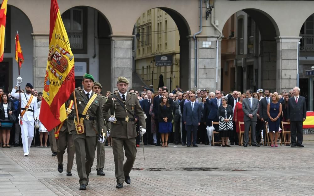 Ceremonia civil de jura de bandera en María Pita