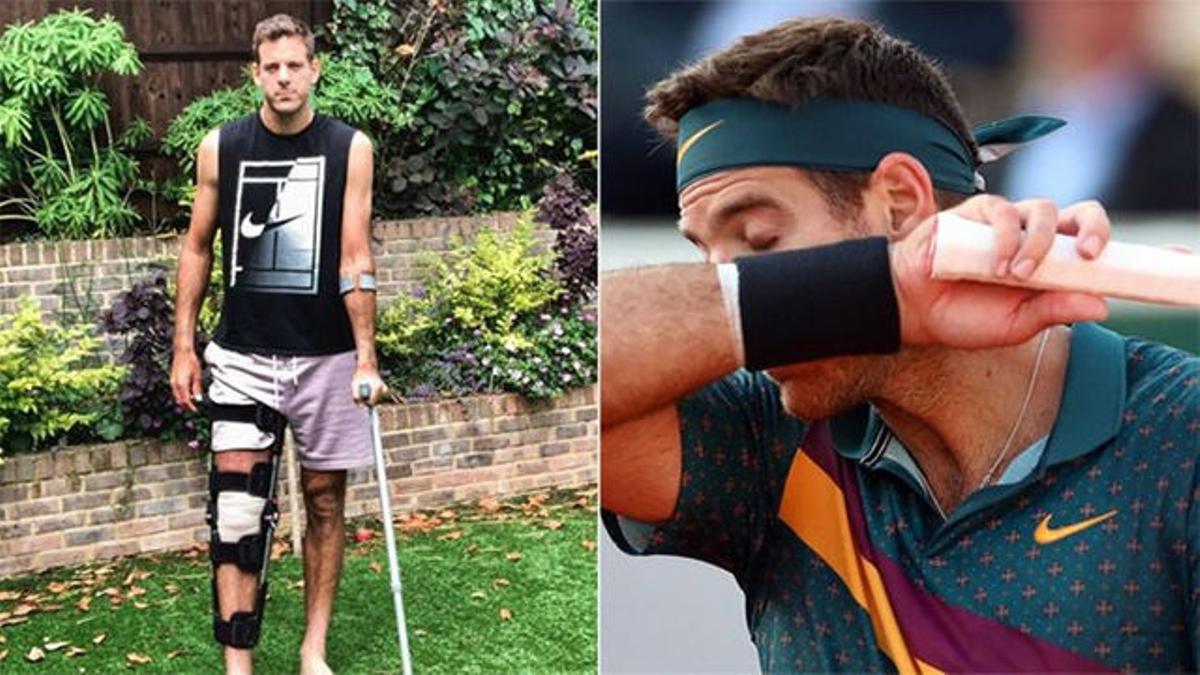 El duro mensaje de Del Potro tras romperse la rótula por segunda vez