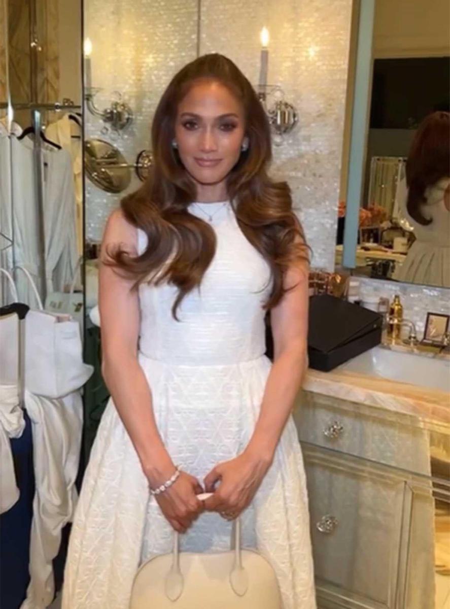 Jennifer Lopez el día de su boda con Ben Affleck