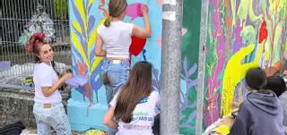 Un mural por la neurodiversidad en el IES As Barxas.