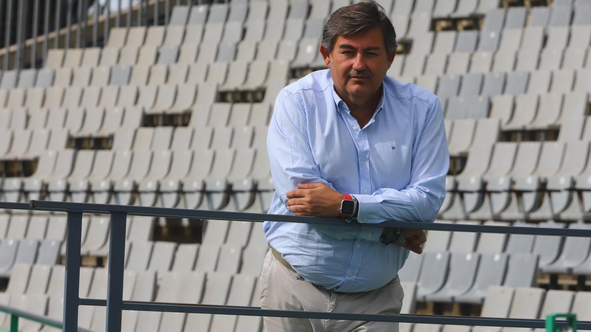 Javier González Calvo, consejero delegado y presidente del Córdoba CF, en El Arcángel.