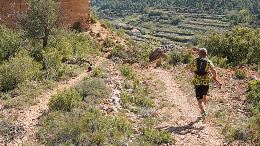 Un corredor en una prueba de trail running