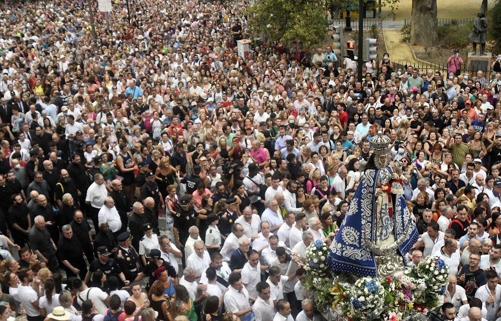 Romería de Murcia: Misa previa y primer tramo del recorrido