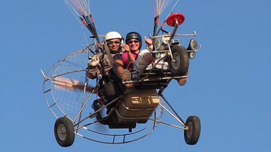 La actividad de vuelo en paramotor.