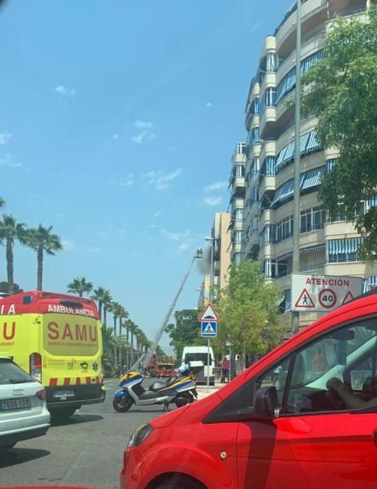 Incendio en un edificio de la zona de Miriam Blasco