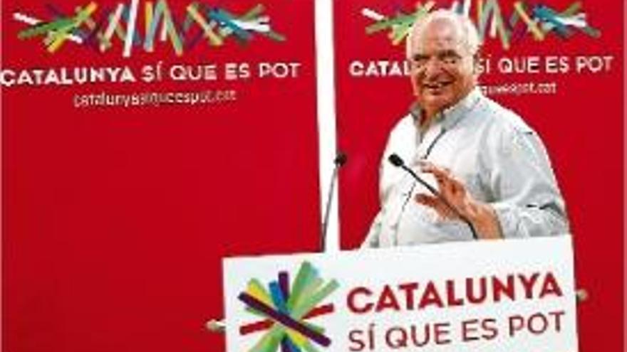 El candidat de Catalunya Sí que es pot, Lluís Rabell, ahir a Barcelona.