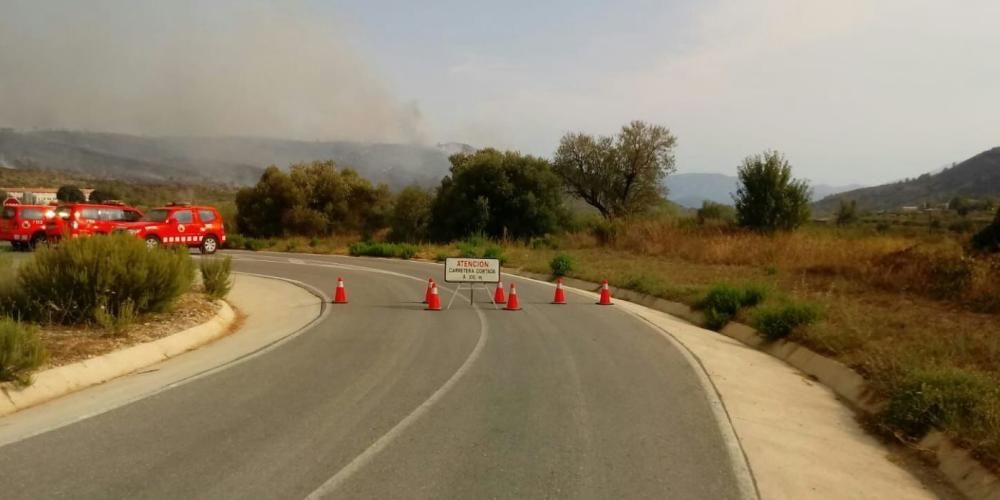 Incendio forestal en Llutxent