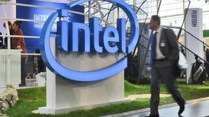 Estand de Intel en una feria tecnológica en Hannover, Alemania, en el 2016.