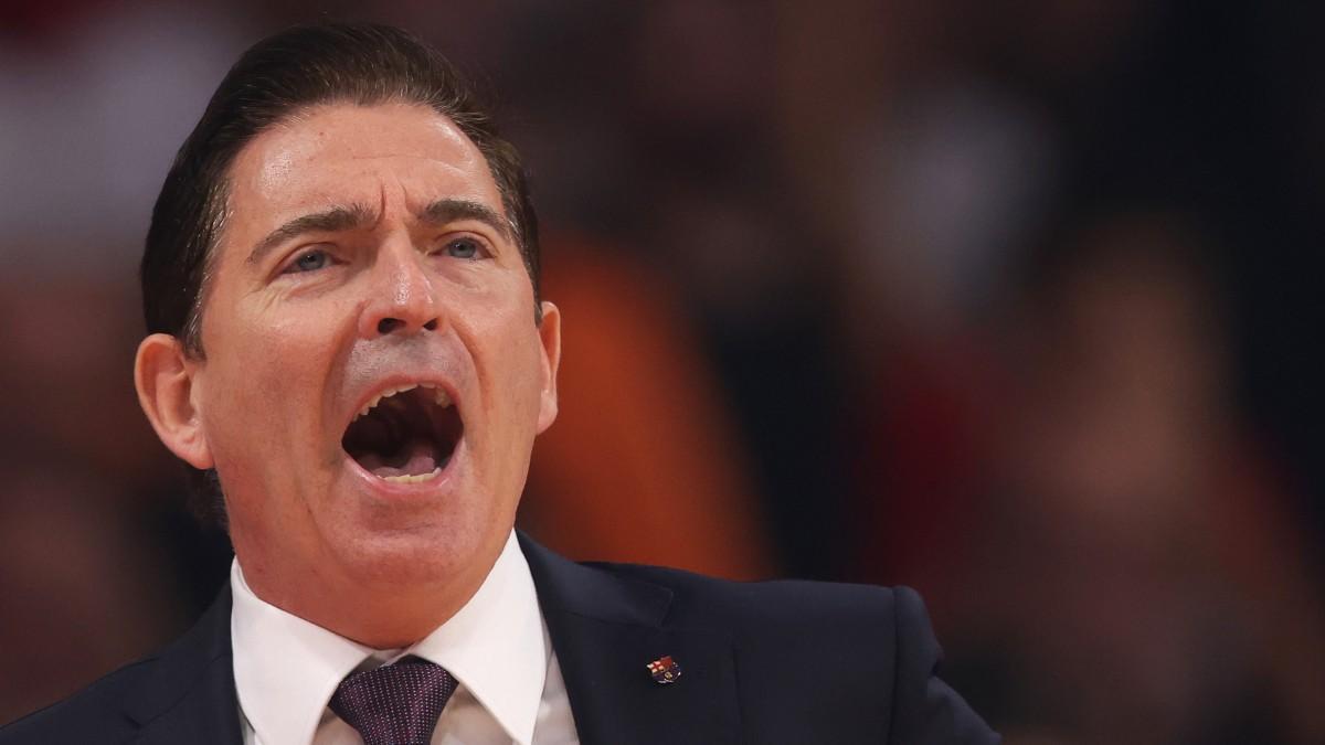 Xavi Pascual, durante el partido de Euroliga ante Estrella Roja