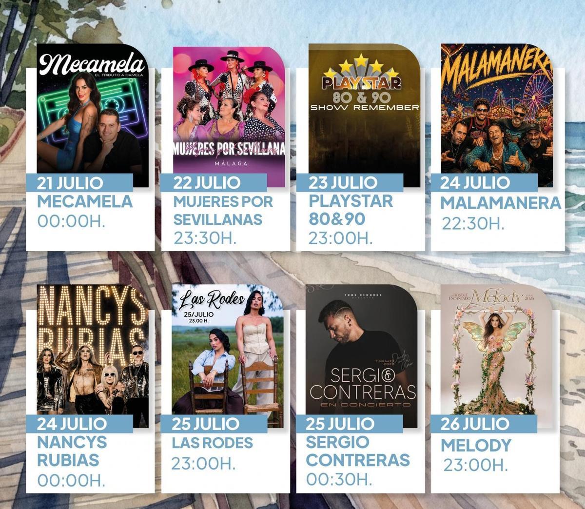 Mijas presenta el cartel con las principales actuaciones de la Feria de La Cala 2026.