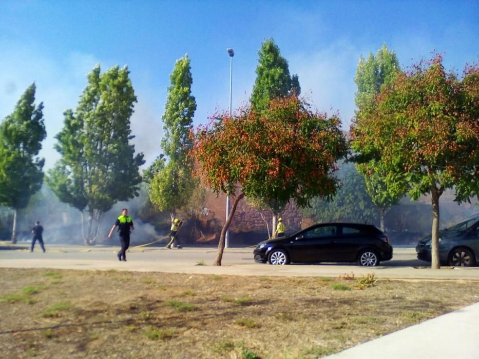 Incendi al carrer Concòrdia de Manresa