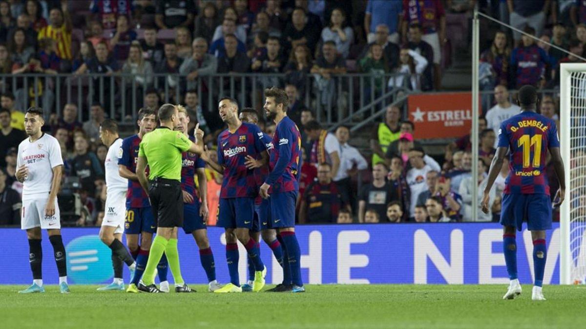 Mateu, en el partido ante el Sevilla