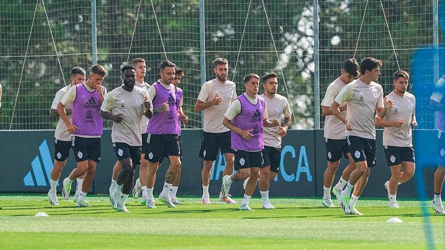 Un entrenamiento del Celta de esta semana