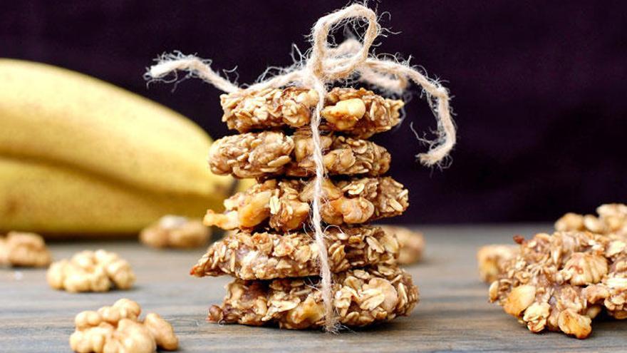 Galletas de plátano y avena