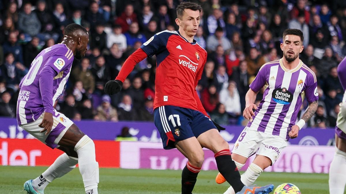 Budimir, durante el partido contra el Valladolid