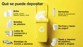 El contenedor amarillo no es el de plásticos