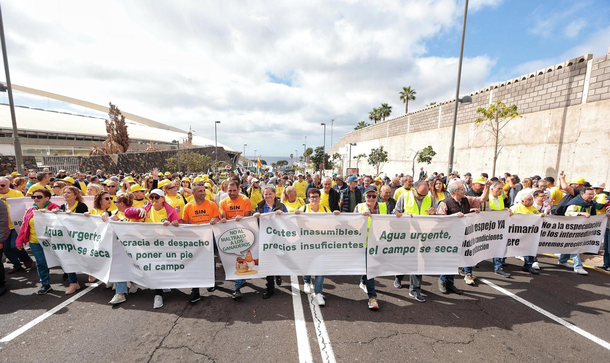 El sector agrario protesta en las calles de Santa Cruz