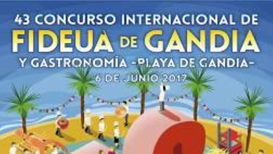 El cartel del concurso de fideuà resalta la «fiesta»  de la cita gastronómica