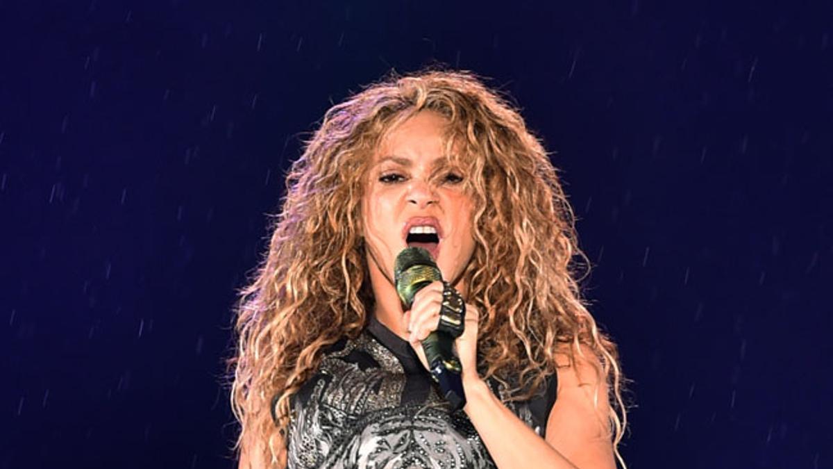 Shakira durante uno de sus conciertos de la gira 'El Dorado World Tour'