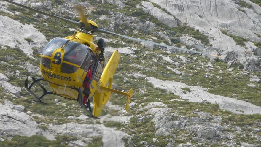 El helicóptero de rescate del SEPA.