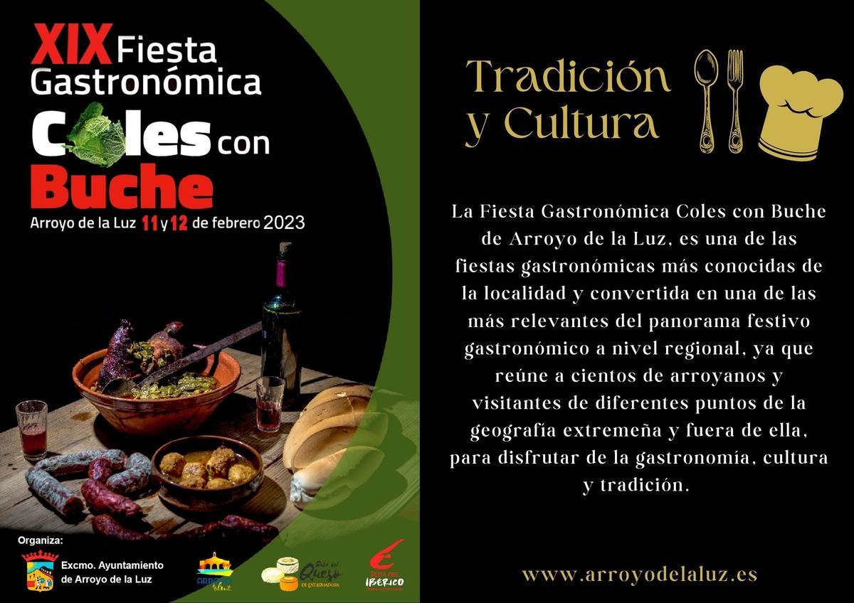 Cartel de la XIX Fiesta Gastronómica Coles con Buche.