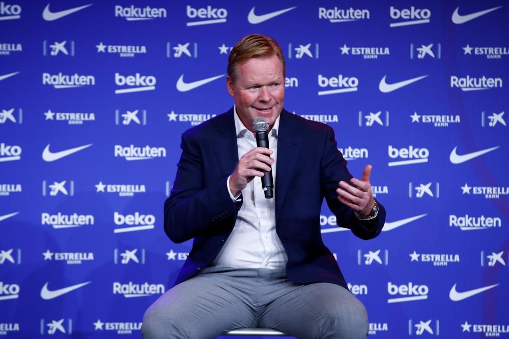 Presentación de Koeman como técnico del Barça