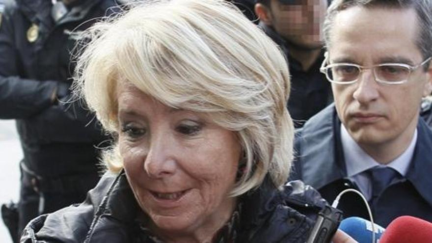 Esperanza Aguirre, este lunes.