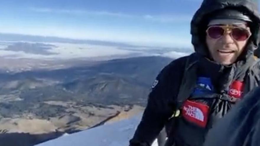 La majestuosa gesta de Rafa, el primer ciego en escalar El Teide