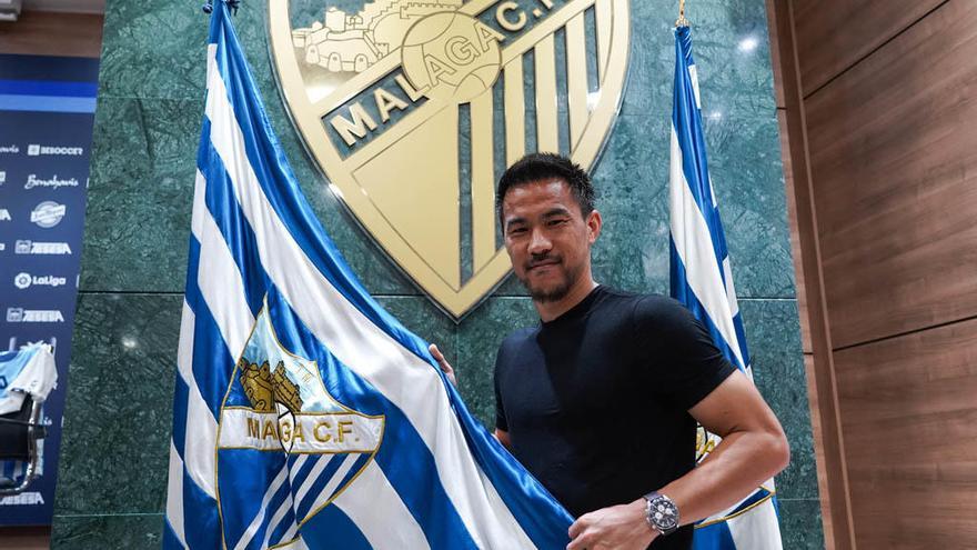 Okazaki es, hasta el momento, la única incorporación del Málaga CF para la 2019/2020.