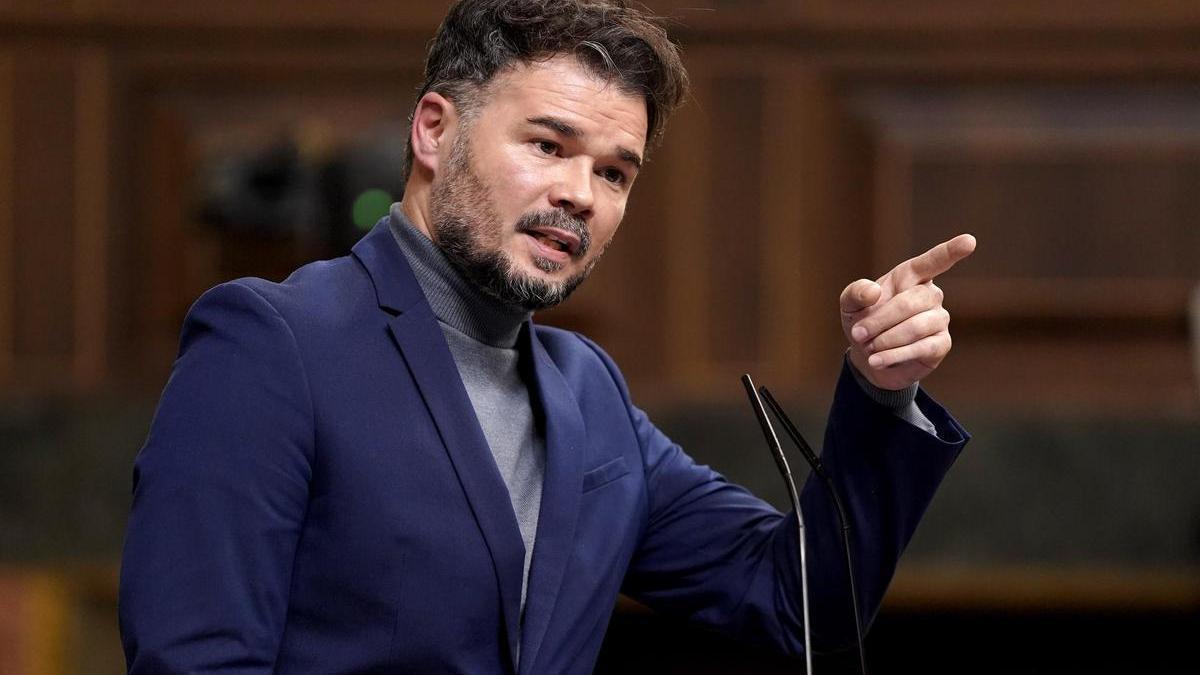 Gabriel Rufián en el Congreso de los Diputados.