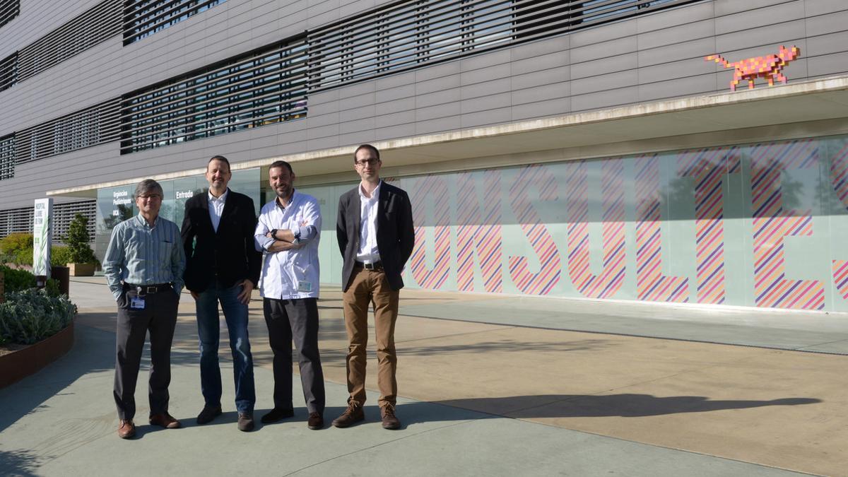 El equipo de Cebiotex, formado por Lucas Krauel, Joan Bertrán, Jaume Mora y José Antonio Tornero.