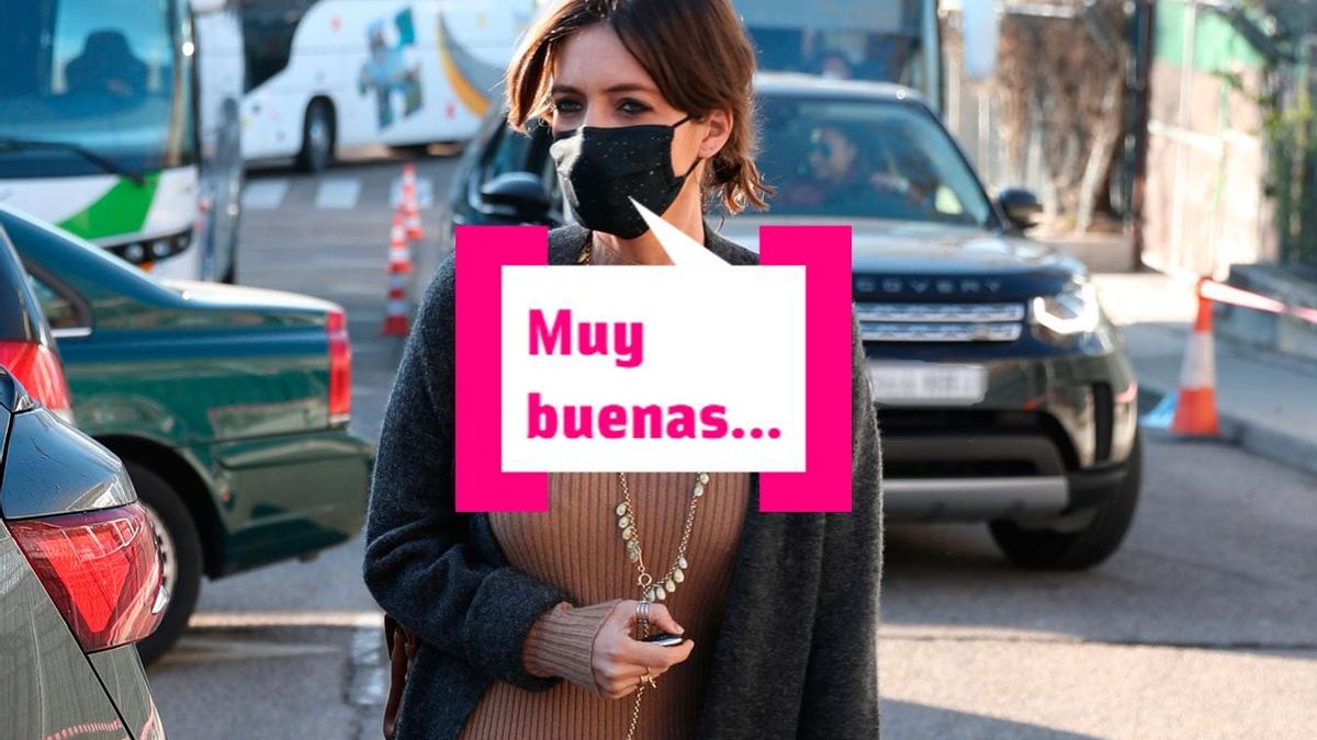 Sara Carbonero en las calles de Madrid con mascarilla negra