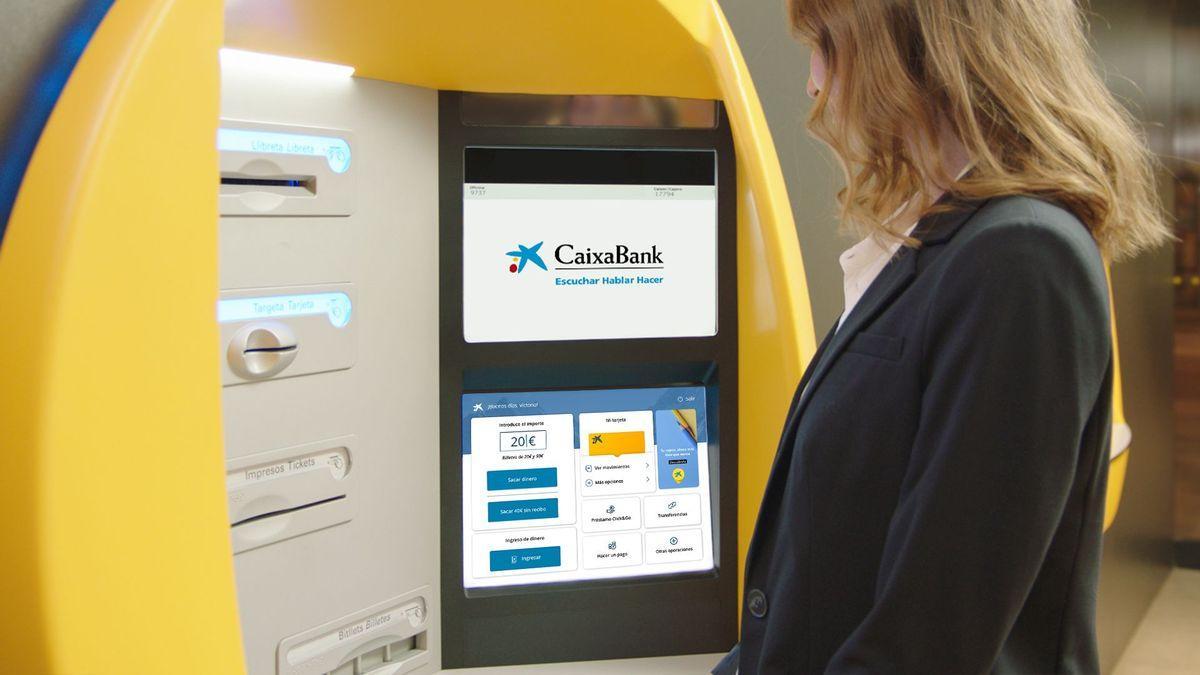 Cajero automático de Caixa Bank.