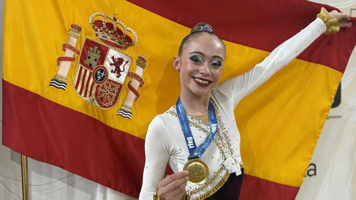 Martina García con el oro nacional.