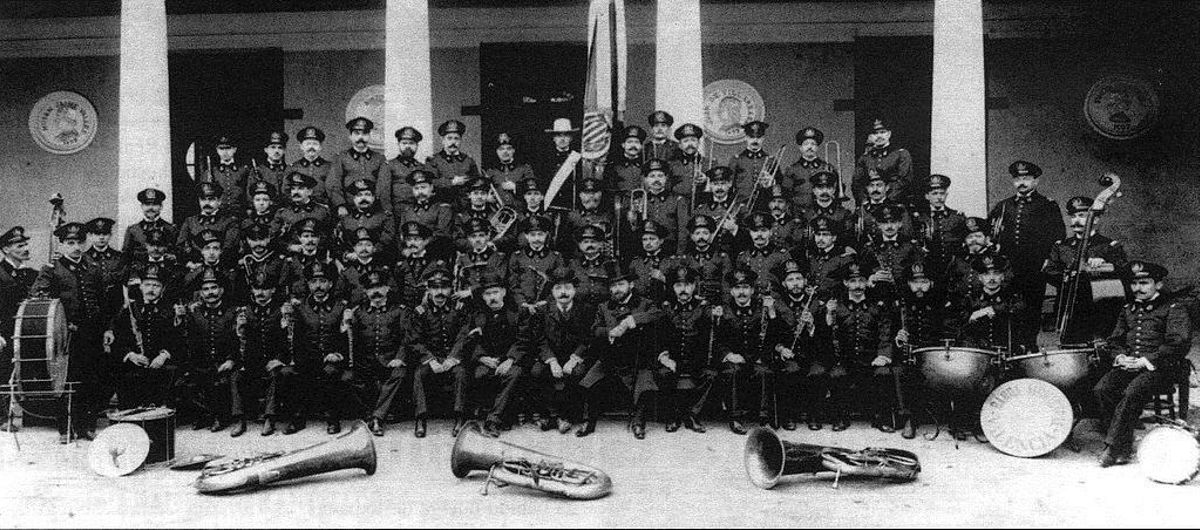 Una formación histórica de la Banda Municipal de Valencia