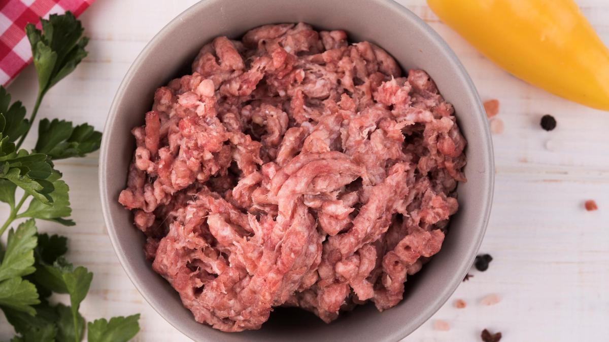 Carne picada.