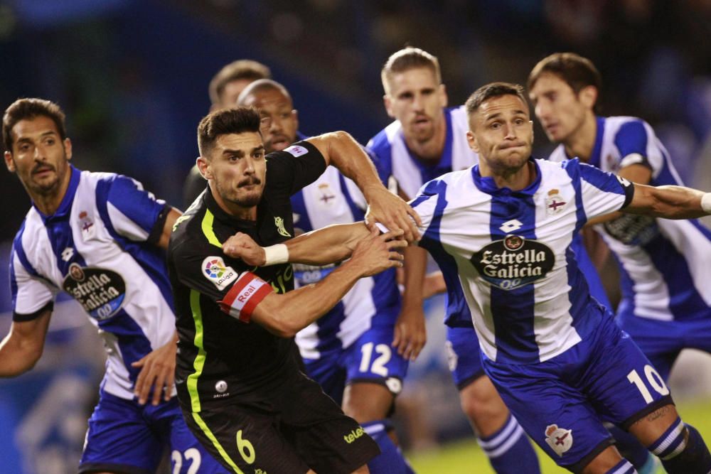 El partido entre el Deportivo y el Sporting, en imágenes