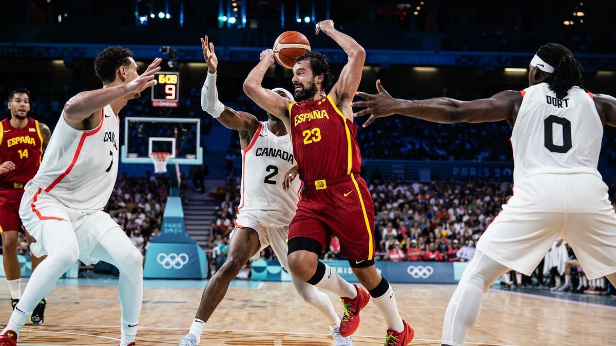 Llull, durante el partido ante Canadá.